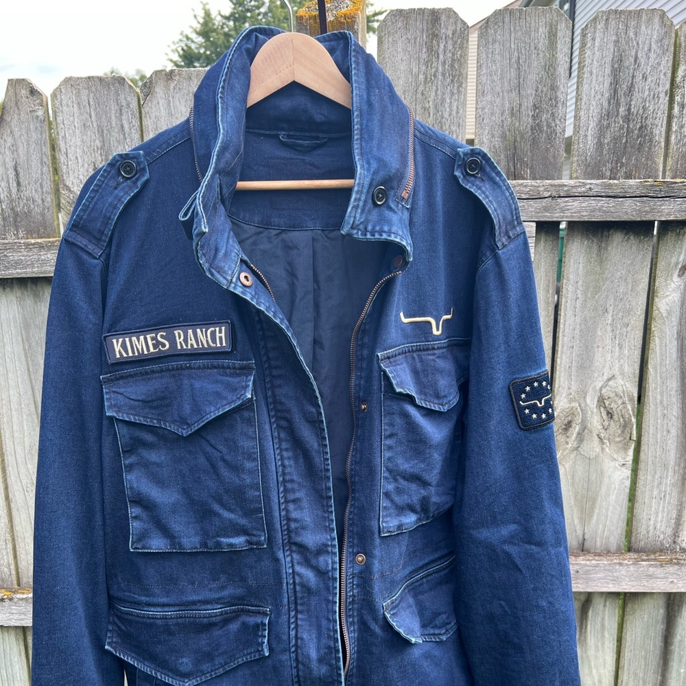 Kimes Denim Military Style Jacket